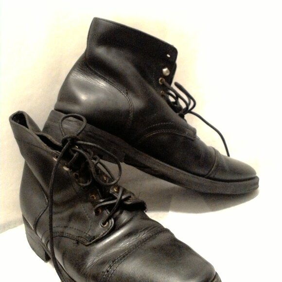Thursday Boot Co. Black Leather Lace Up Ankle Boots Mens 10.5 - Picture 9 of 14